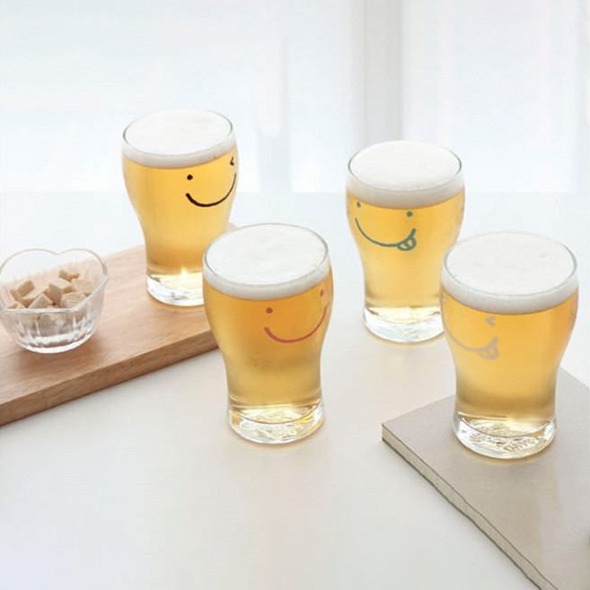 쓰임 스마일 프렌즈 맥주컵 세트, 4p