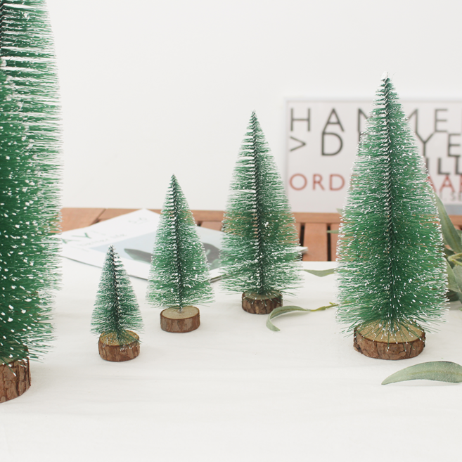 [왓위셀] 미니어처 트리 장식 3p 소품 전나무 크리스마스