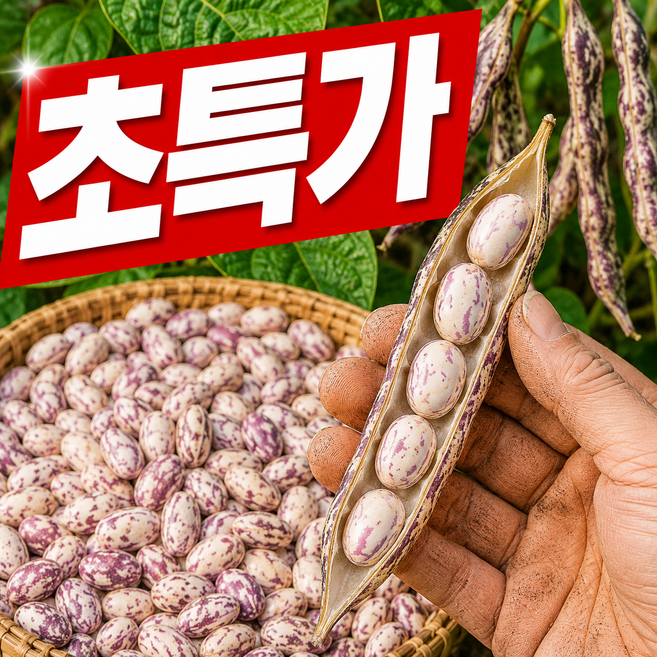 4위 - 국산 호랑이콩 햇콩 껍질 호랑이강낭콩, 1박스, 1kg