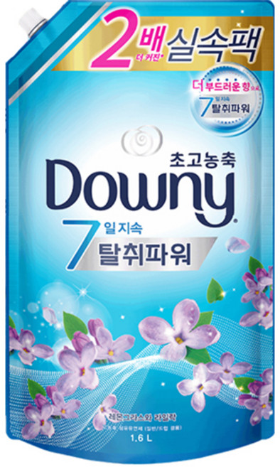 다우니 섬유유연제 리필 1.6L 레몬라일락향 블루 3개
