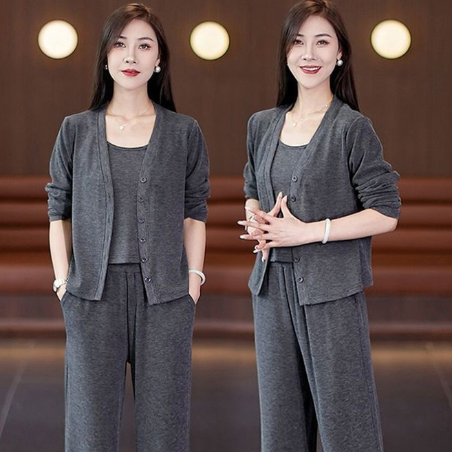 사은품 증정 솔라 나시 가디건 캐주얼 쓰리피스(2color)