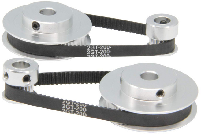 GT2 동기 휠 20 및 60 치아 8mm 보어 알루미늄 타이밍 풀리 2pcs 200mm 너비 6mm 벨트 밀링 머신, 1개