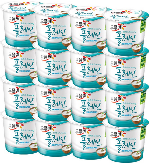 빙그레 요플레홈 플레인, 16개, 180g