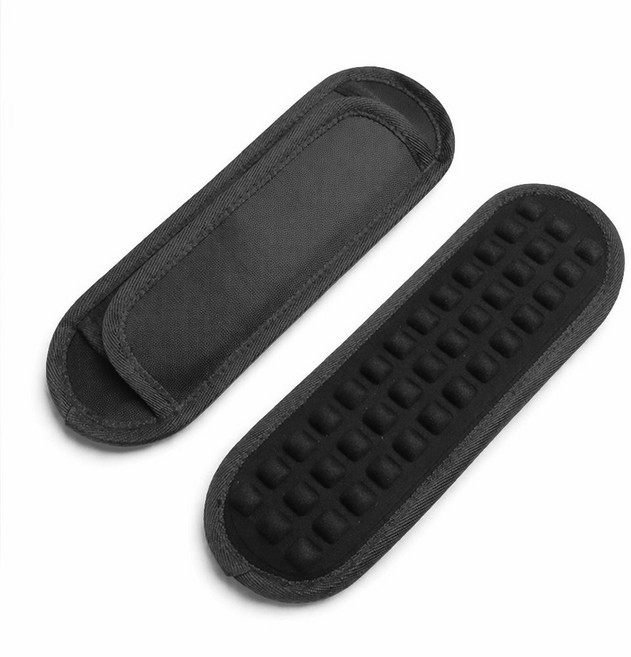 아띠꼴로 가방 어깨 쿠션 패드 보호대 배낭 가방끈 스트랩, 2개, 블랙블랙