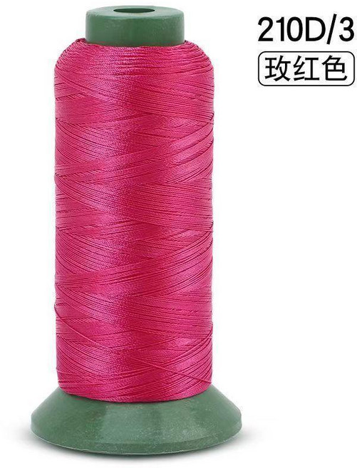 高強尼龍縫紉線, 11#玫紅 210D/3股,110g, 1個