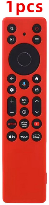 TCL RC923A/RC813A/RC713A 시리즈 예비 품목과 호환되는 방먼지와 방충격 실리콘 원격 제어 보호 케이스, 1개, red