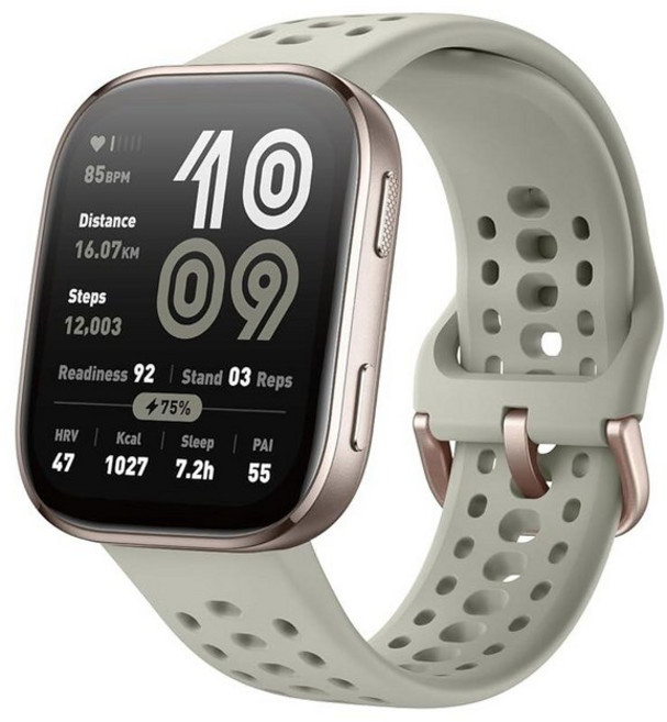 Amazfit Bip 6 스마트 워치 46mm 14일 배터리 1.9인치 AMOLED 디스플레이 GPS 및 무료 지도 AI 블루투스 통화 및 문자 건강 피트니스 및, Stone, 1개