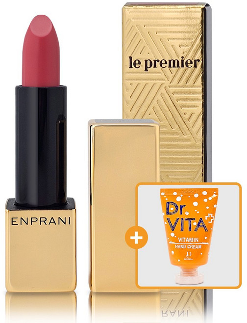 엔프라니 르 프리미엄 립스틱 PK17 로즈프릴 +비타민 핸드크림, 1개, 3.4g