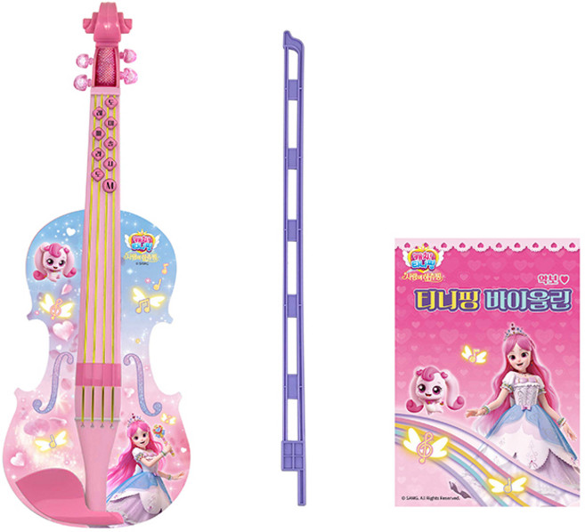 애들랜드 캐치티니핑 유아용 사랑의 하츄핑 바이올린, 핑크, 1개