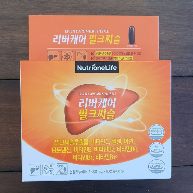 뉴트리원라이프 리버케어 밀크씨슬 1000mgX40캡슐X2개, 1개, 60정