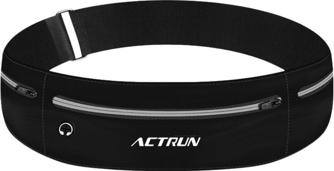 액트런 고급형 스포츠 러닝 와이드 플립 벨트, 블랙, 1개