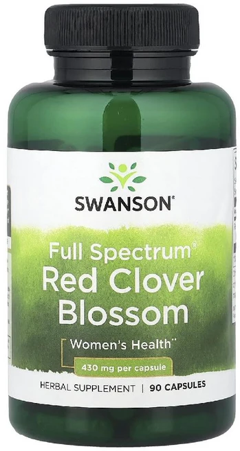 Swanson 풀 스펙트럼 붉은 토끼풀 꽃 추출 430mg Red Clover Blossom, Swanson Full Spectrum® 붉은 토끼풀, 1개, 90정 - 쿠팡