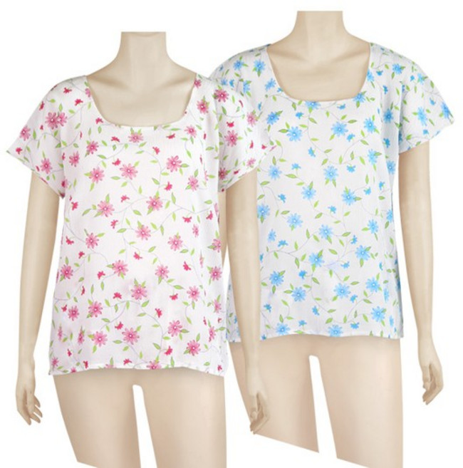 국산 시원하고 쾌적한 인견100% 아이비 지지미 상의 빅사이즈 홈웨어 잠옷 여름 내의