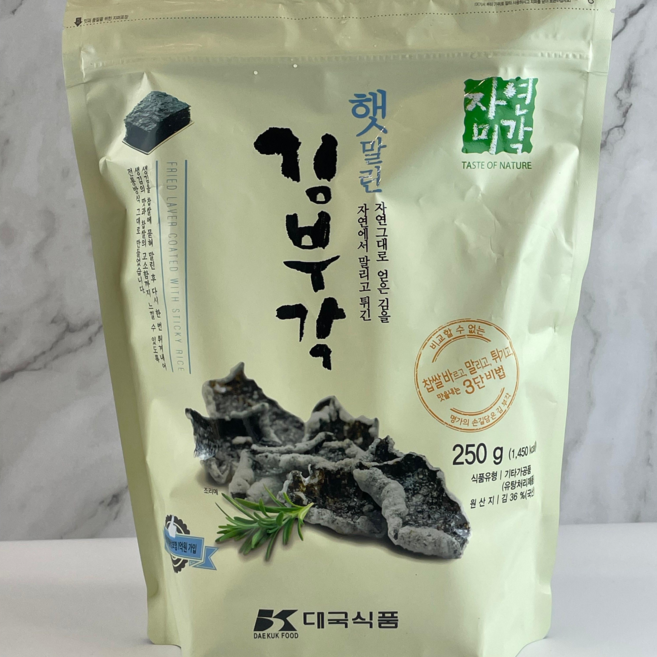 대국식품 자연미각 햇말린 찹쌀 김부각 250g, 1개