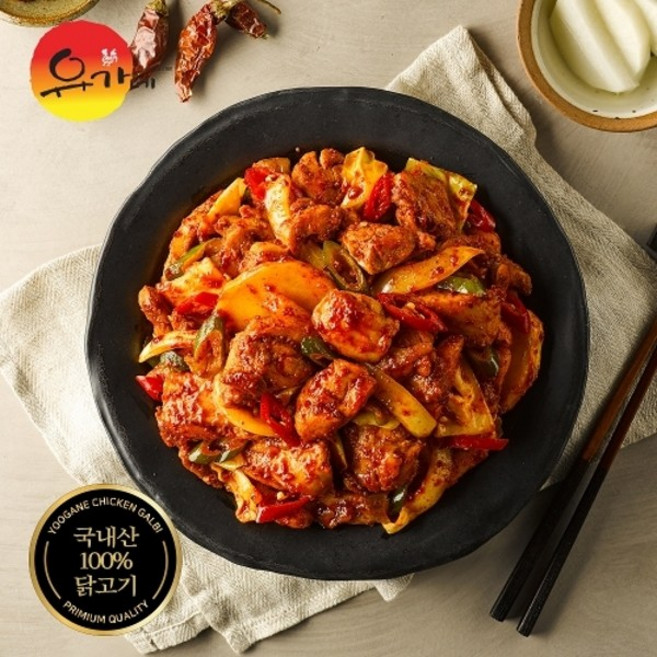 바이올푸드 유가네 닭갈비 오리지널 300g(국내산) x 3팩 + 치즈 27g, 300g