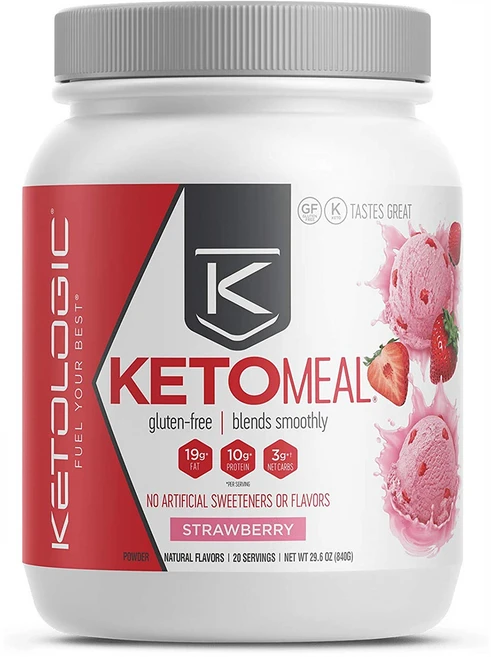 Ketologic 식사대용 셰이크 파우더 딸기향 20회분, 1개 - 쿠팡