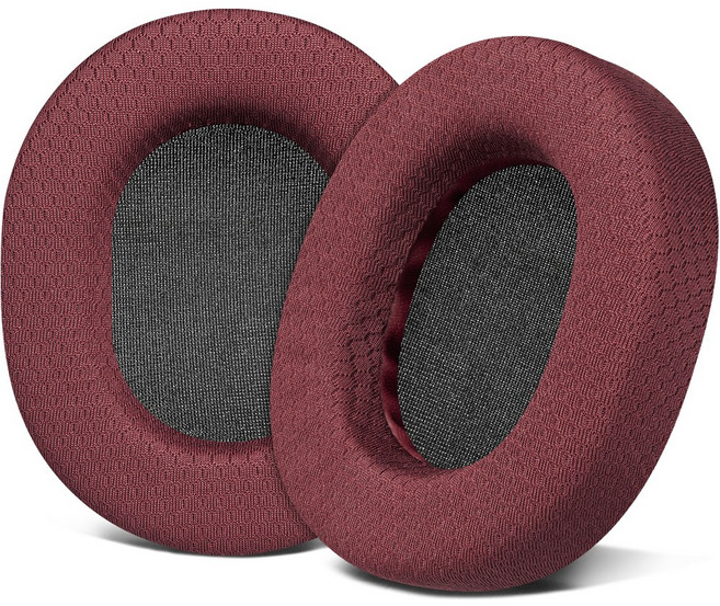 SOULWIT 교체용 이어패드-호환 모델 스틸시리즈 SteelSeries Arctis 1/3/5/7/7+/7P/7P+/7X 헤드셋(Arctis Nova 모델 제외) 1쌍, Mesh Fabric, Burgundy, 1개