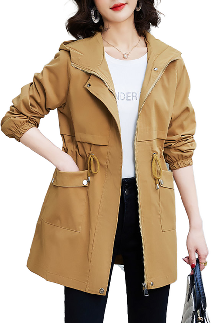 셀럽당 여자 트렌치코트 봄 가을 얇은 미디 기장 캐주얼 코트+무료배송