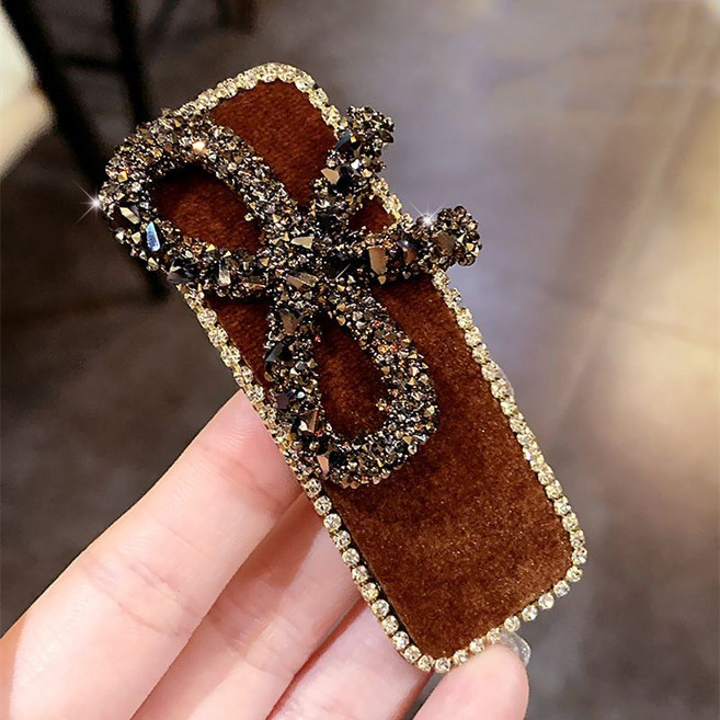 高級感 小熊 蝴蝶結 髮夾 女 髮卡