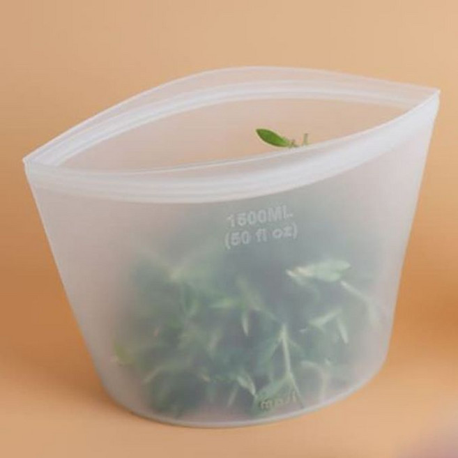 마시 실리콘 지퍼백 밀폐 파우치 실리콘팩 1500ml 1P, 1500ml(특대), 1개