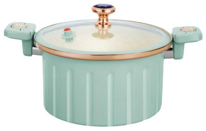 HUID 법랑 진공 저압냄비 압력솥 인덕션 진공냄비 10L 적용2~6인, 블루, 1개