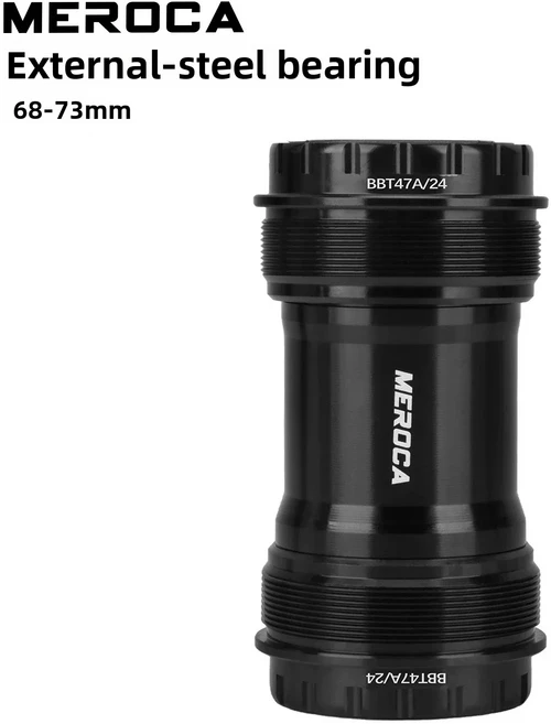 MEROCA T47 자전거 바텀 브래킷 (로드 산악 24mm 형 센터 68/73/86mm 중앙축 BB 부품, 01 68-73mm steel, 1개