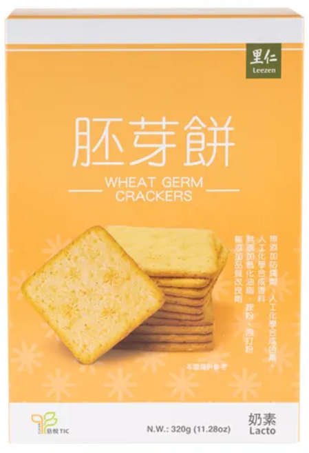 里仁 胚芽餅 (奶素), 320g, 1個