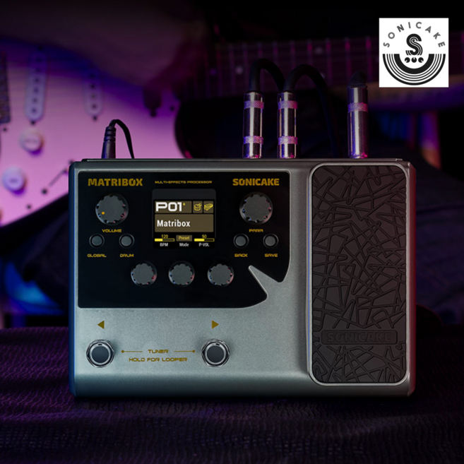 Sonicake Matribox 140 내장 기타 베이스 어쿠스틱 멀티이펙터 페달 모델링 QME-50, 1개