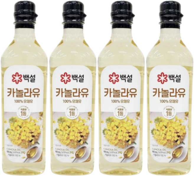 백설 카놀라유 900ml 4개
