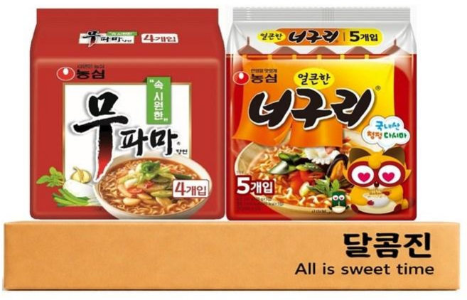 [달콤진] 농심 무파마 4개 + 너구리 얼큰한맛 5개, 9개