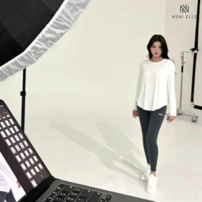 노리엘 요가 필라테스 긴팔티 레깅스 2종 운동복 세트