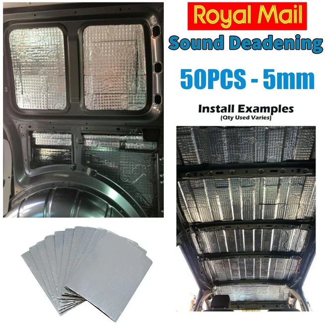 10/50개 5MM 방음재 열 차단 매트 자동차 밴 방음 방진 단열재 자동차 후드 단열재 무소음 도어 벽, 05 as shown