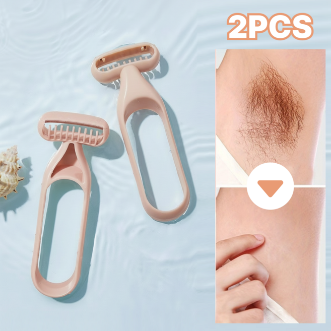 민감 피부 안전 제모 비키니 바디 헤어 트리머 제모기 여성용 면도기 2P 세트, 1개, 2개입