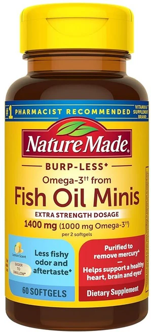 네이처메이드 오메가-3 피쉬오일 1400mg 소프트젤 60정, 1개 - 쿠팡