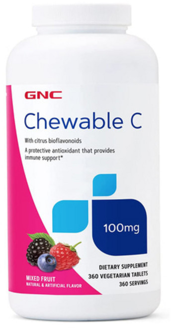 GNC 츄어블 C 믹스 후르츠 100mg 360캡슐 츄잉 젤리 Chewable, 1개, 360정