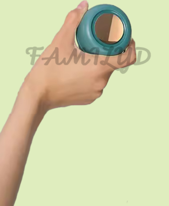 패밀리디 날개없는 손풍기 선풍기 팬 360도 USB 충전 미니 바디팬 저소음 휴대용 클립형 머리엉킴방지, 그린