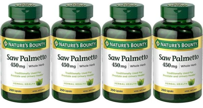 쏘팔메토 전립선 남성영양 네이처스 바운티 소 팔메토 450mg 캡슐 250개(4팩), 4개 - 쿠팡