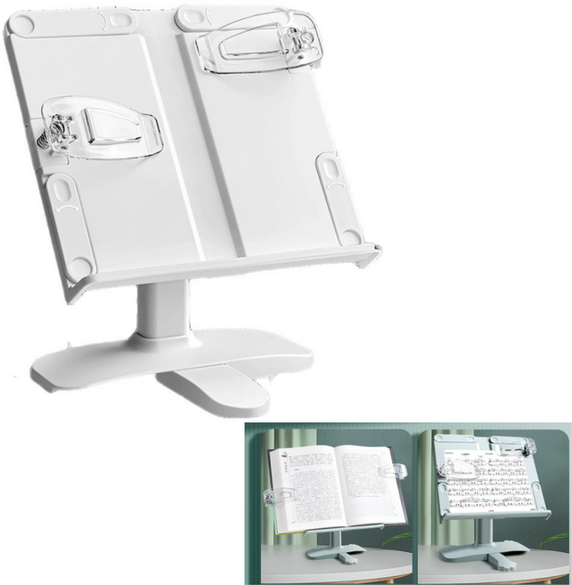 접이식독서대 높이조절 크기조절 각도조절 독서대, 화이트