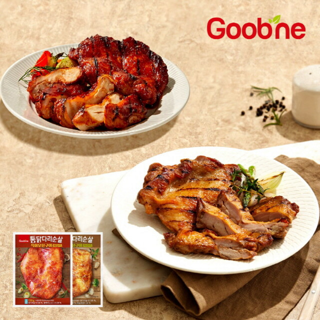 (G)굽네 통닭다리순살 직화오븐구이 2종 15팩, 03_통닭다리순살 마늘갈비맛 15팩, 1개, 130g