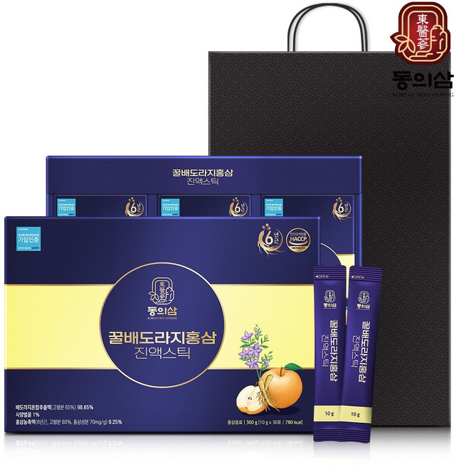 농협 동의삼 꿀배도라지홍삼 진액스틱 10g x 30포, 30개