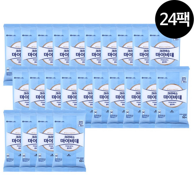 마이비데 물티슈 휴대용 10매X4팩X6개총24팩, 24g, 10개입, 24개