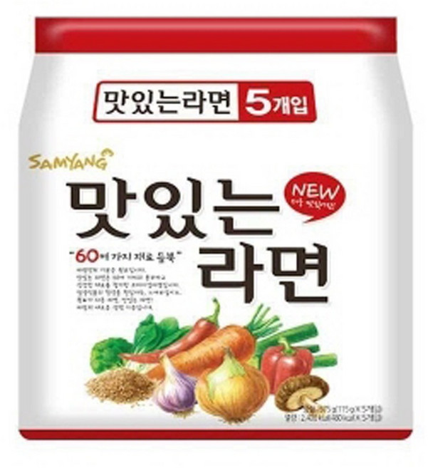 삼양 맛있는라면 115g 멀티5입 x8개, 8개