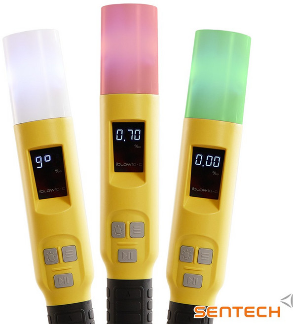 경찰청납품기업 센텍코리아 iBlow10-C 블로우형 현장용 음주측정기 감염예방모델, 1개