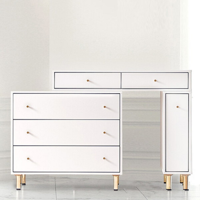 [파로마] 홈즈 블랑 3단 수납 화장대 HPN034, 색상:화이트