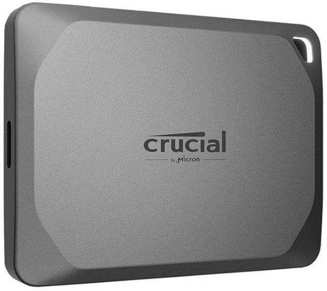 Crucial X9 Pro Mac 1TB 휴대용 SSD 최대 1050MB/s 읽기/쓰기 3.2 USB-C 외장 솔리드 스테이트 드라이브 애플 장치에 최적화 전문 크리에, X9 Pro SSD, 1개