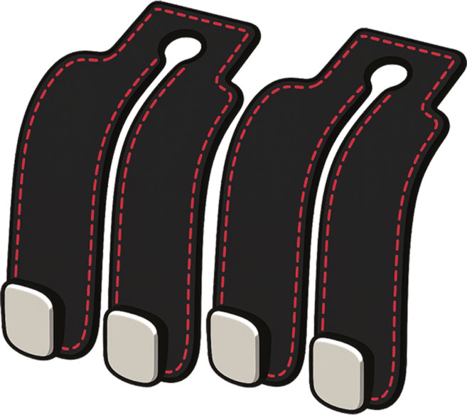 AROK 차량용 가방걸이, 블랙, 2개