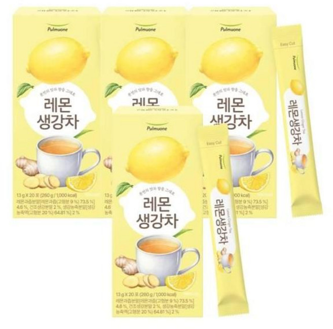 풀무원 레몬생강차(80포) 1040g, 3세트