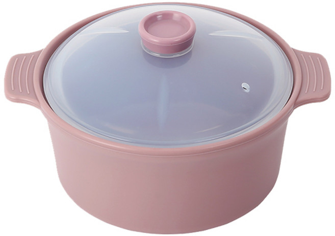 국산 실리콘 계란찜기 실리콘 냄비 전자렌지냄비 800ml, 핑크, 1개