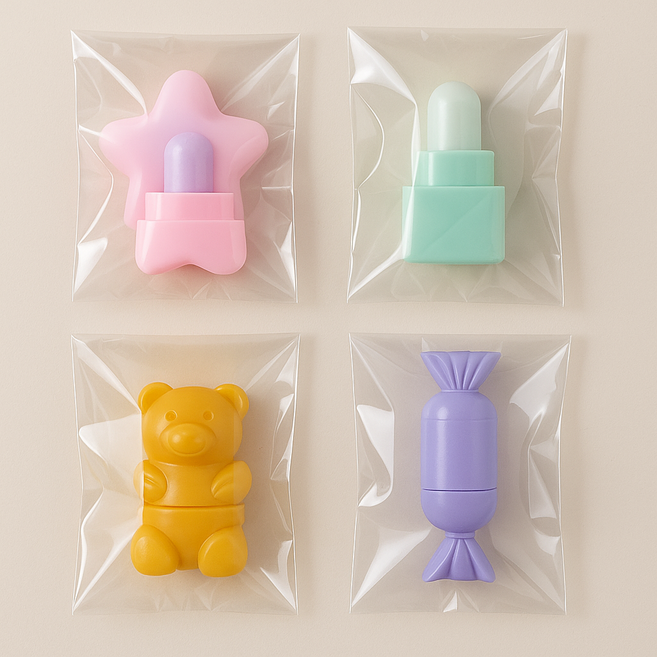 휴대용 실리콘 립 브러쉬 미니 립브러쉬 핑거팁, 4개, 노랑(곰)