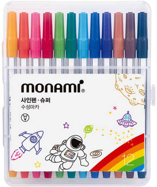 모나미 사인펜 슈퍼, 12색, 10개